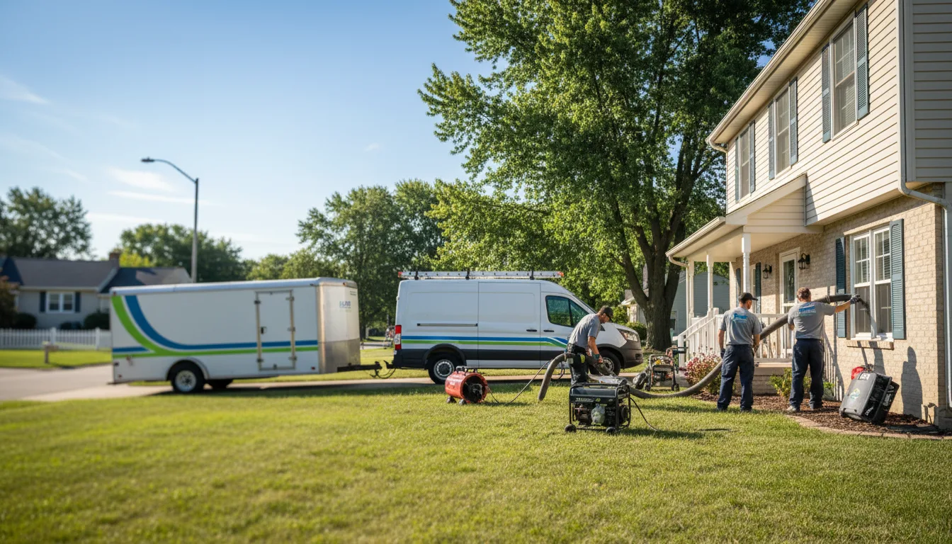 Flooded Basement Restoration And Cleanup With Repair in Fairbury, IL near me